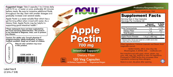 Apple Pectin 700 mg - 120 Veg Capsules - Image 2