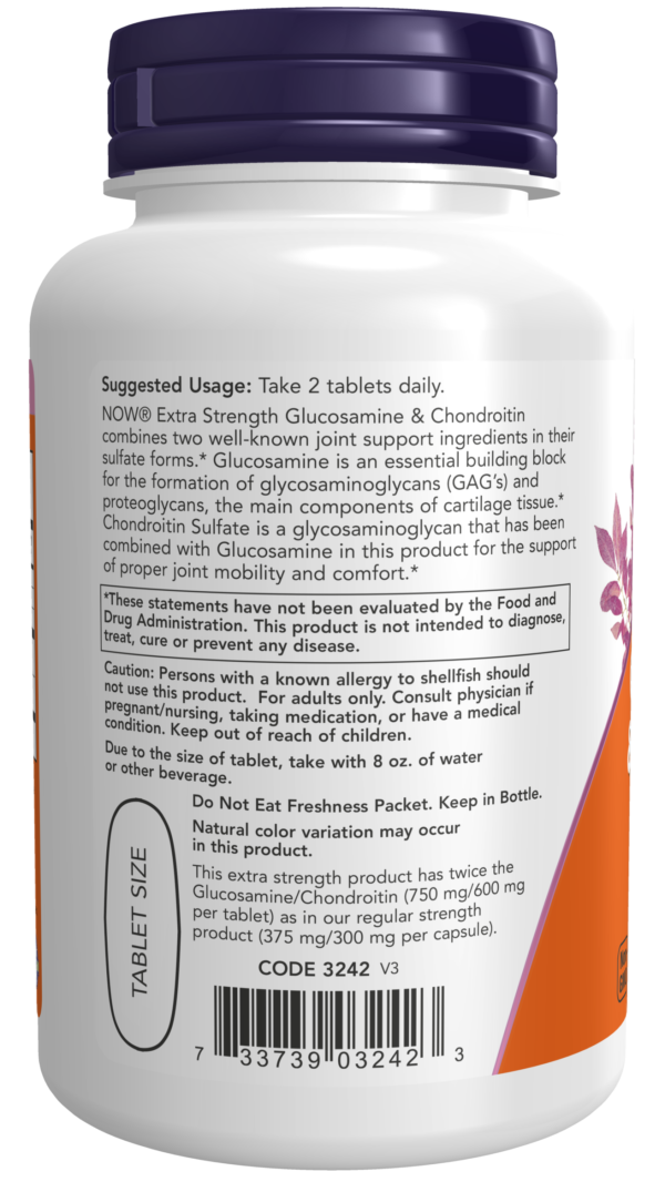 Glucosamine & Chondroitin Extra Strength - 60 Tablets - Image 3