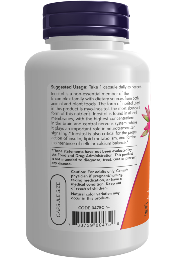 Inositol 500 mg - 100 Veg Capsules - Image 3