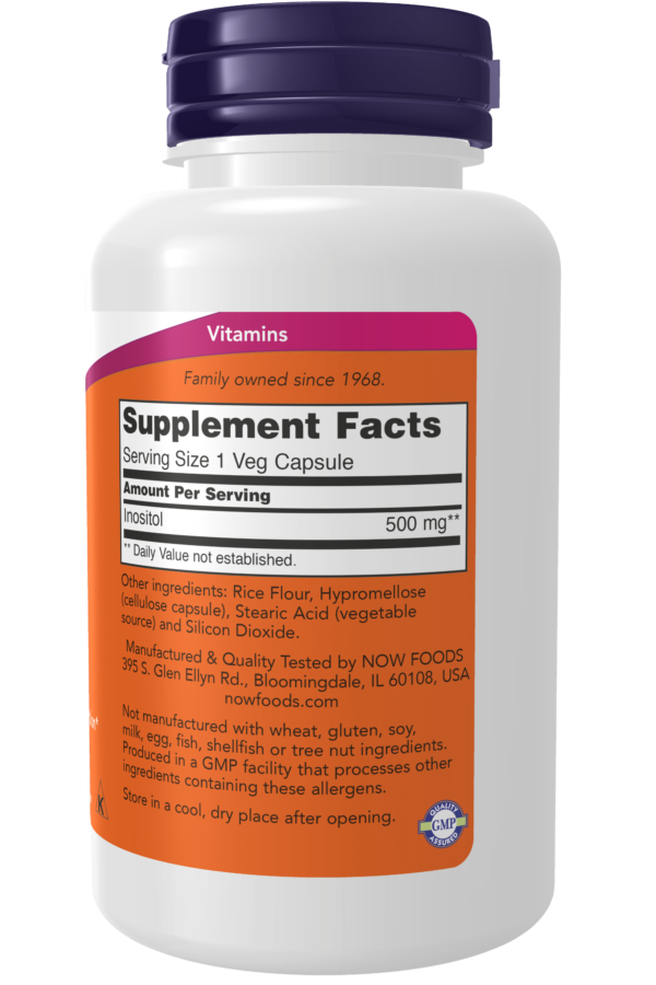 Inositol 500 mg - 100 Veg Capsules - Image 2