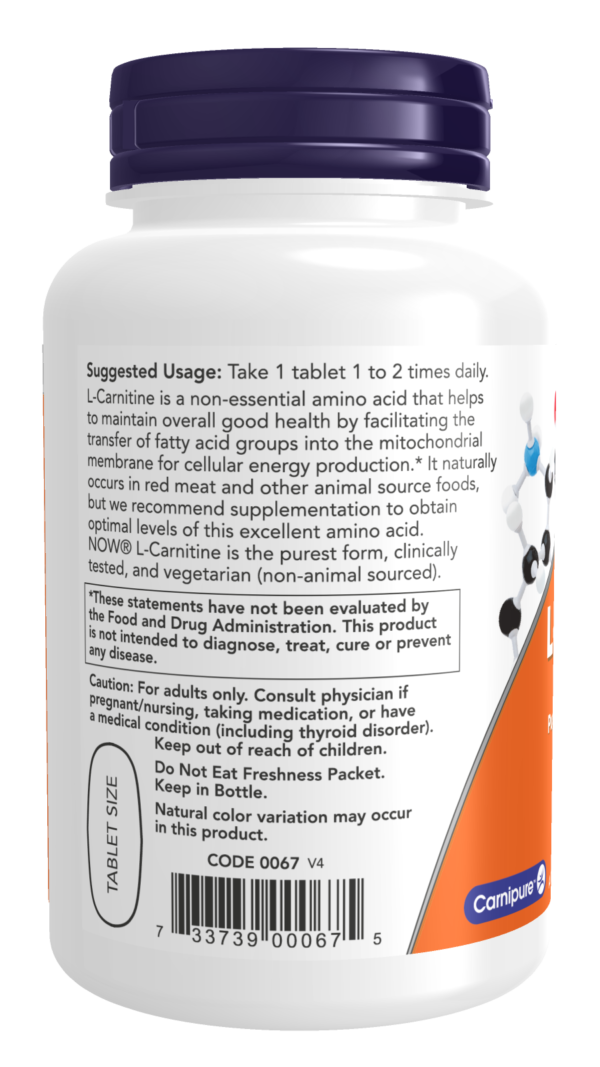 L-Carnitine 1000 mg - 50 Tablets - Image 3