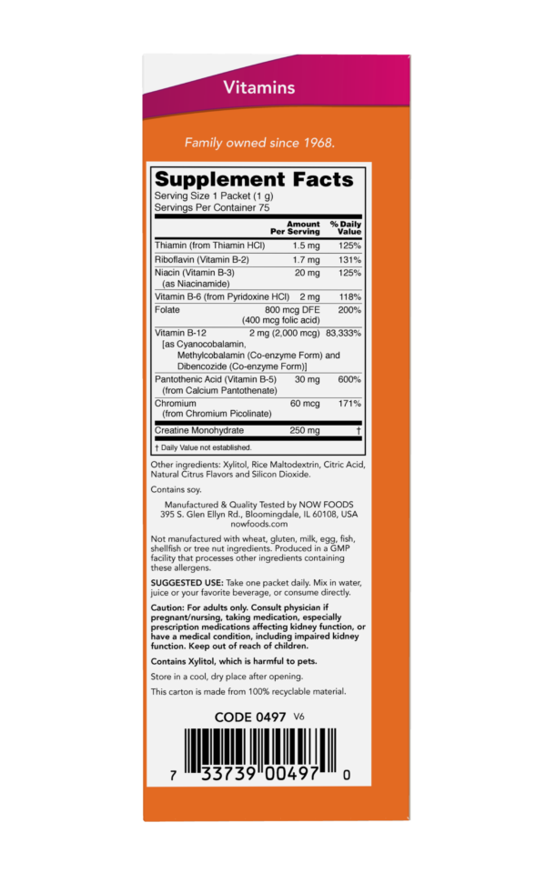 Instant Energy B-12 (2,000 mcg of B-12 per packet) - 75 Packets - Image 2